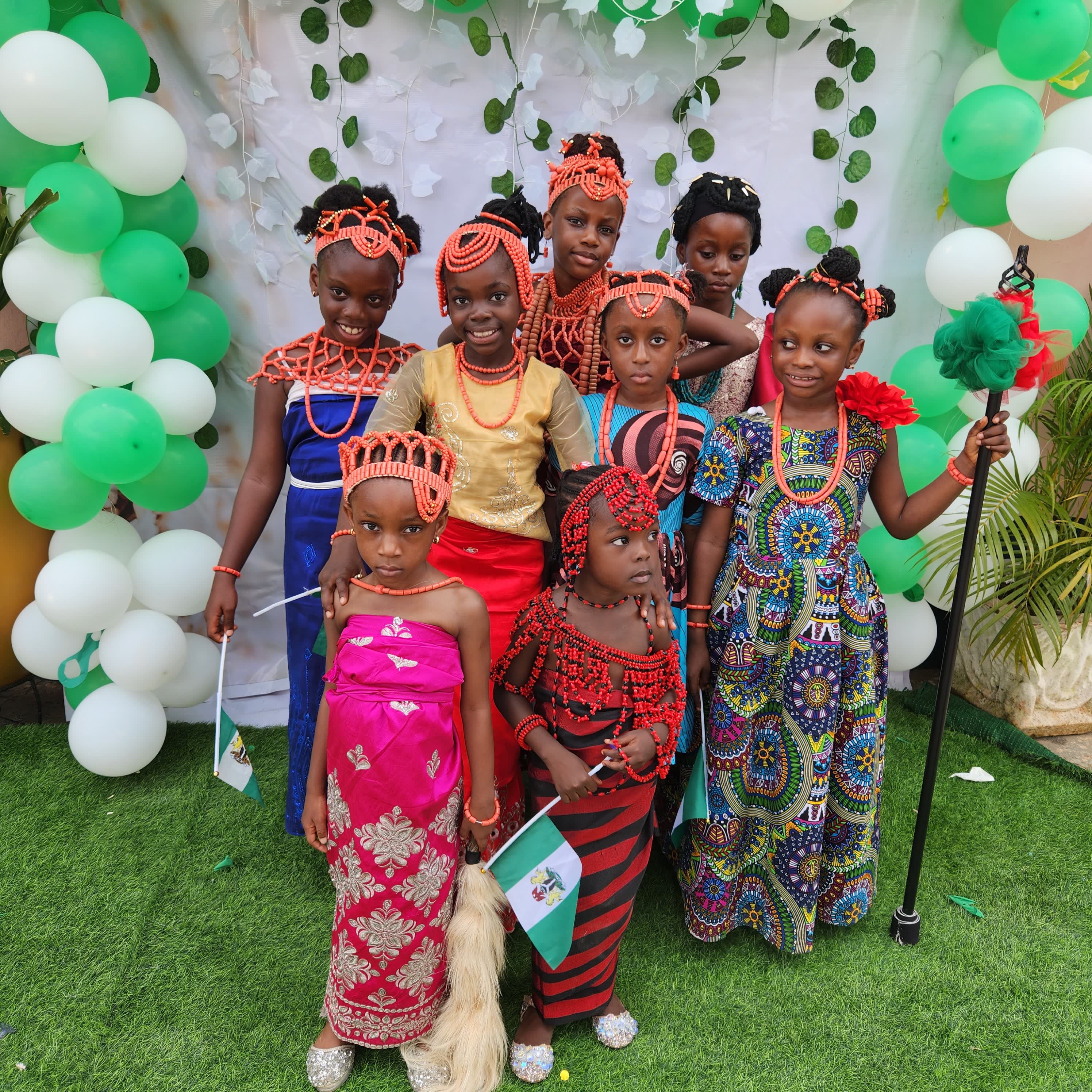 Traditional Beaded Attire Group Portrait